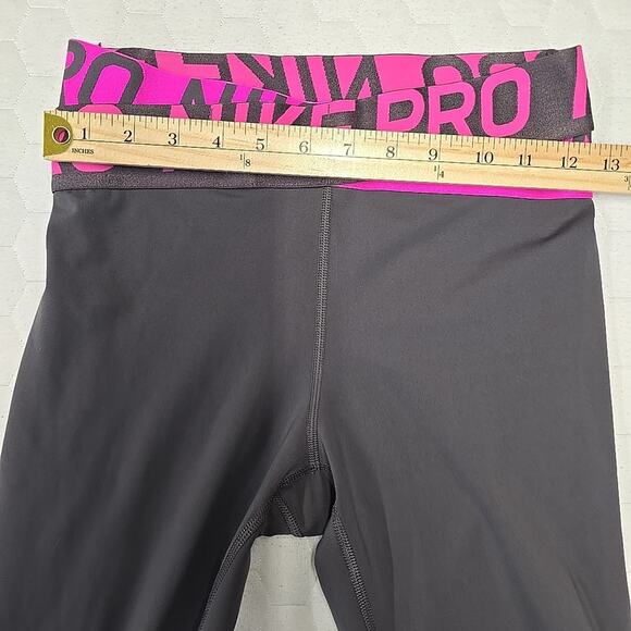Nike Womens Intertwist Training Leggings Sz S Dri-Fit Compression Gray Pink Mesh - Picture 11 of 13